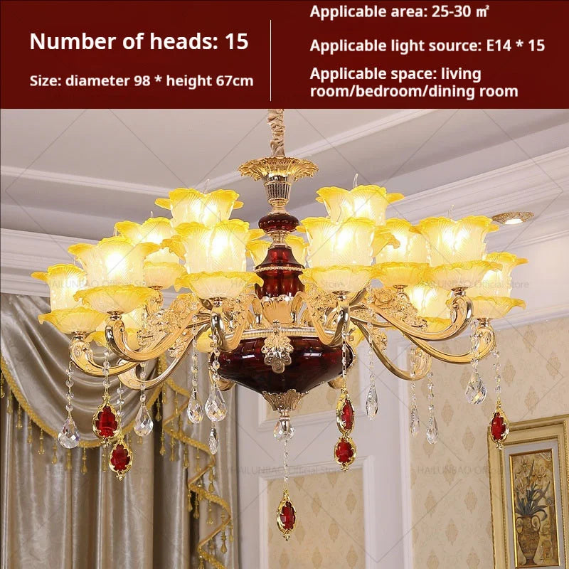 Afralia™ Elegant Crystal Chandelier Living Room Bedroom Lighting