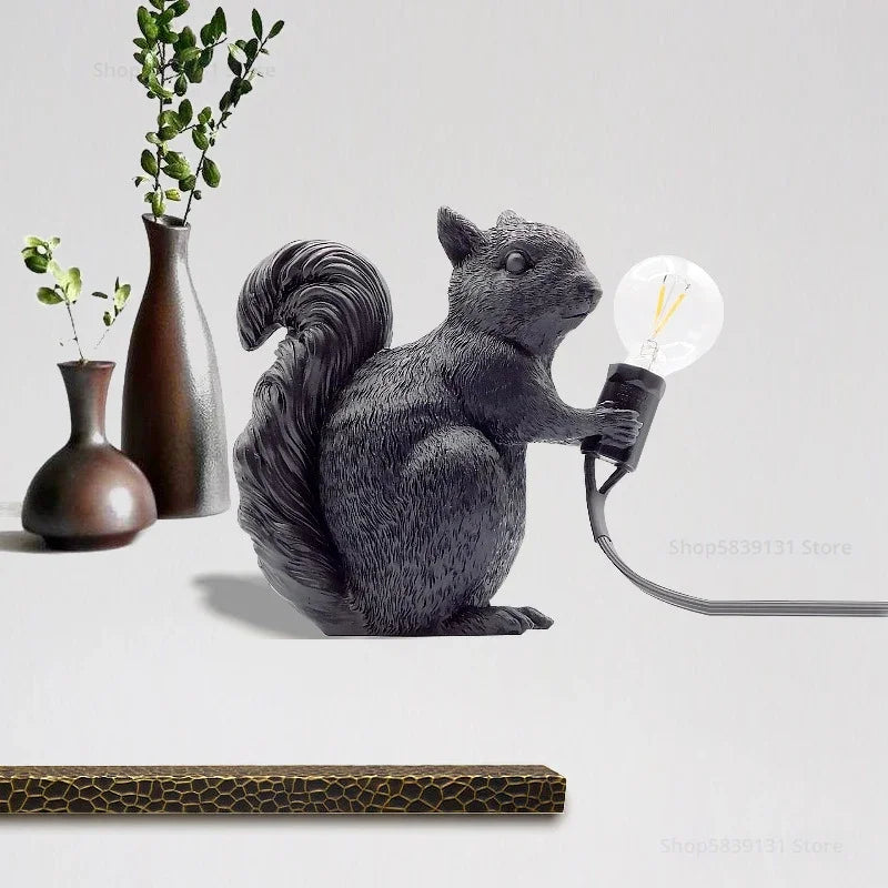 Afralia™ Mini Squirrel Table Lamp: Modern Nordic Italian LED Desk Light