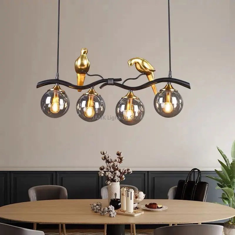 Afralia™ Glass Pendant Lights for Living Room, Restaurant & Counter, LED Interior Decor Lamps