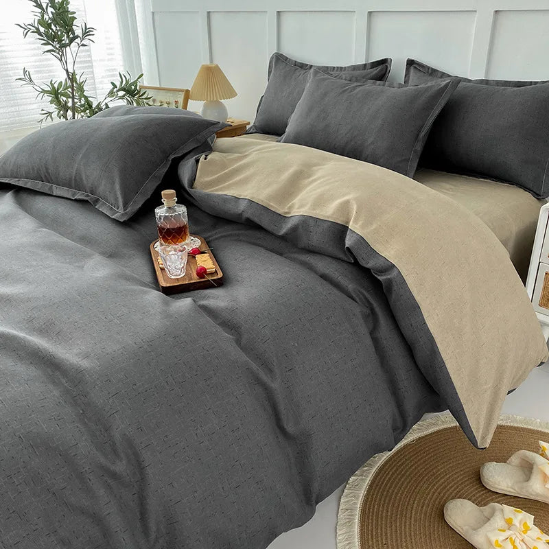 Afralia™ Geometric Floral Bedding Set with Quilt Cover, Duvet Cover, Sheet, and Pillows