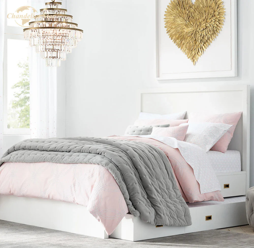 Afralia™ Crystal Pendant Chandeliers Modern Round Hanging Lamps for Bedroom & Living Room