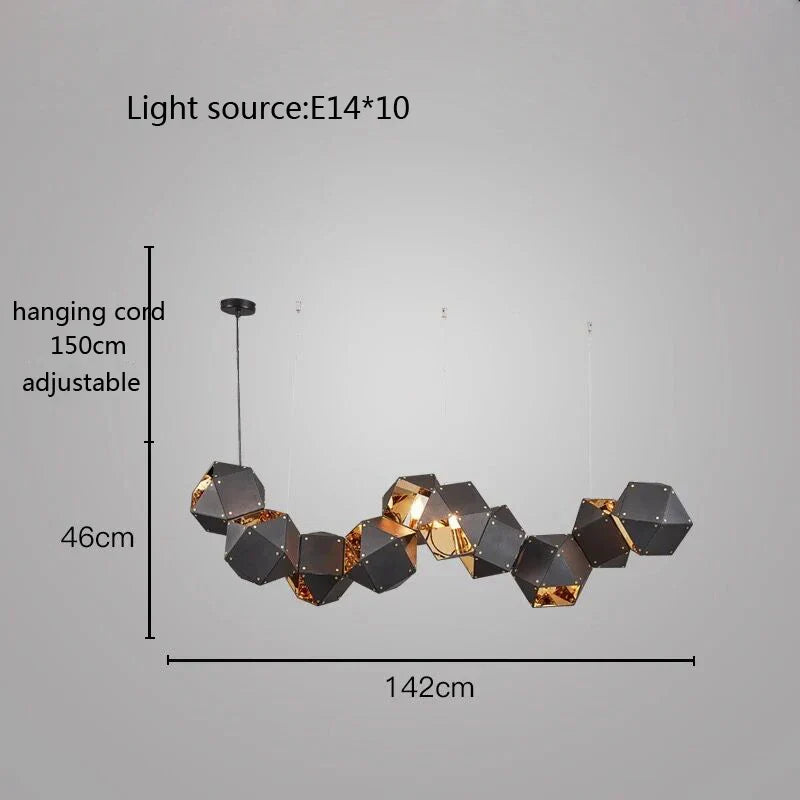 Afralia™ Cube LED Pendant Light: Art Deco Hanging Lamp for All-Match Style