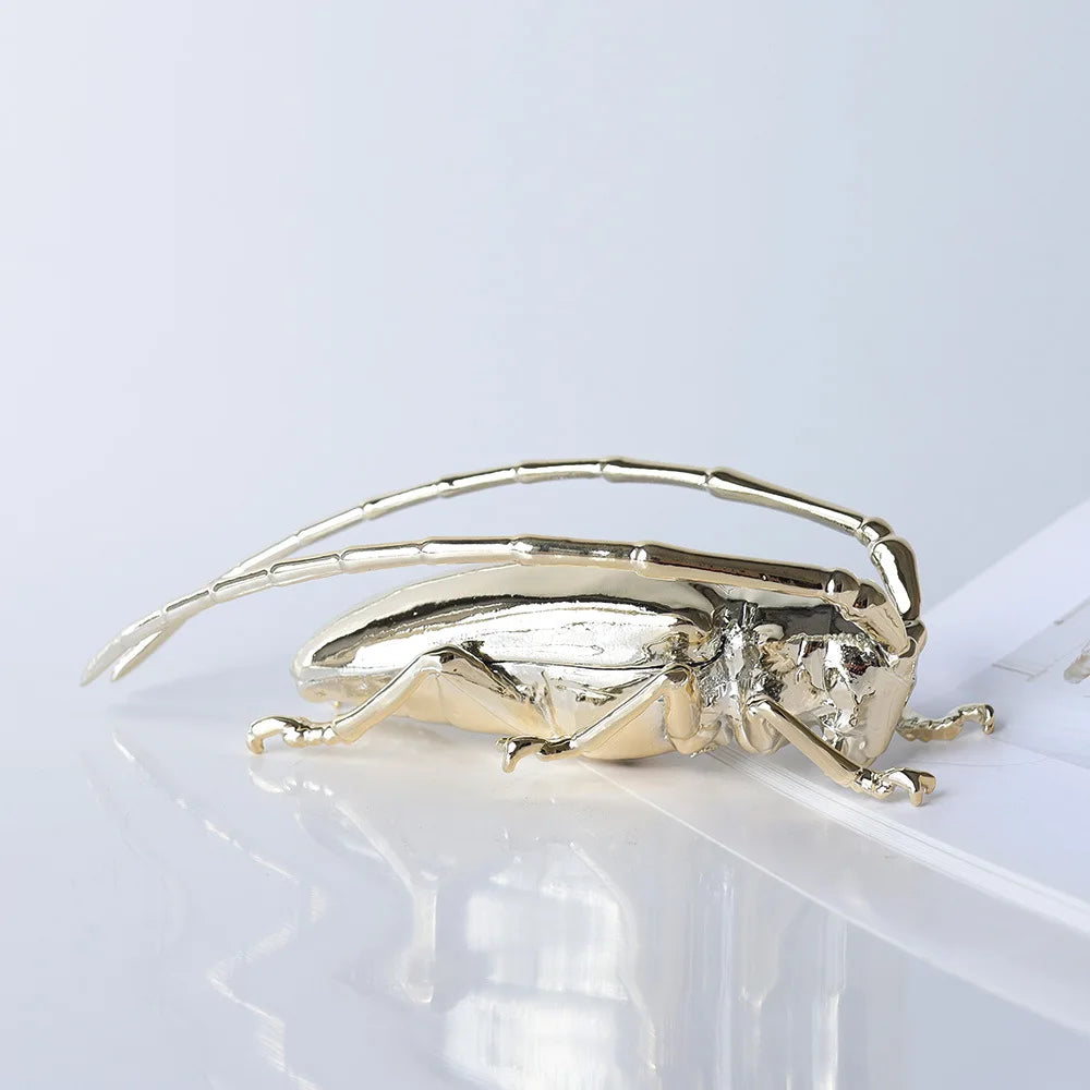 Afralia™ Metal Insect Sculpture Figurine Home Decor Accessory
