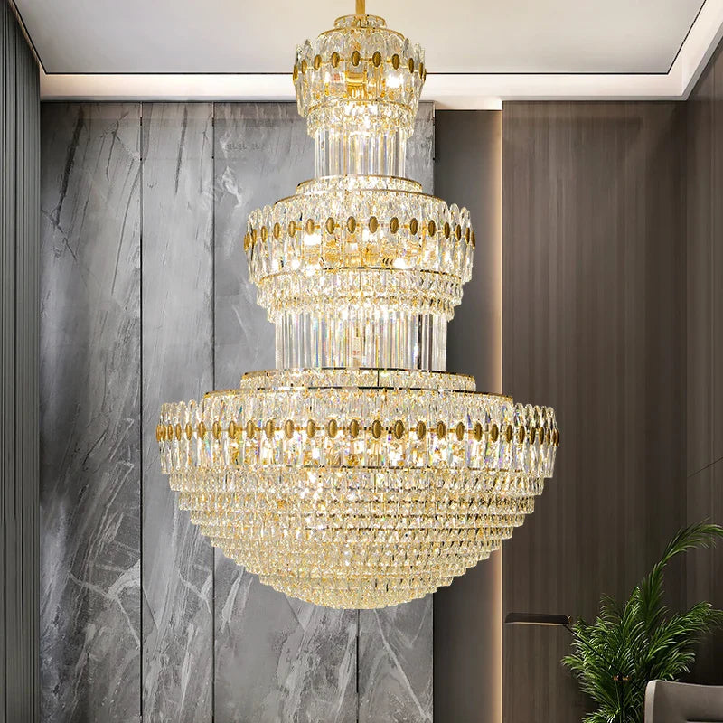 Afralia™ Crystal Chandelier: Elegant Lighting for Home, Villa, Hotel Lobby