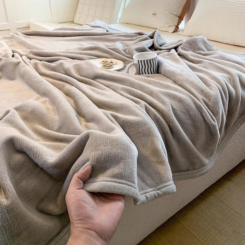 Afralia™ Coral Velvet Summer Blanket: Extra Soft, Skin-friendly, Machine Washable