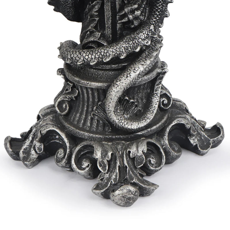 Afralia™ Dragon Candlestick Sculptures: Vintage Table Decor for Home & Office.