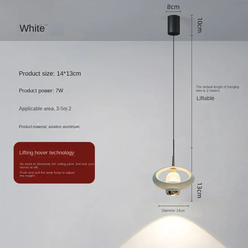 Afralia™ Modern Adjustable Round Pendant Light with LED, Stretchable Angle for Home Decor
