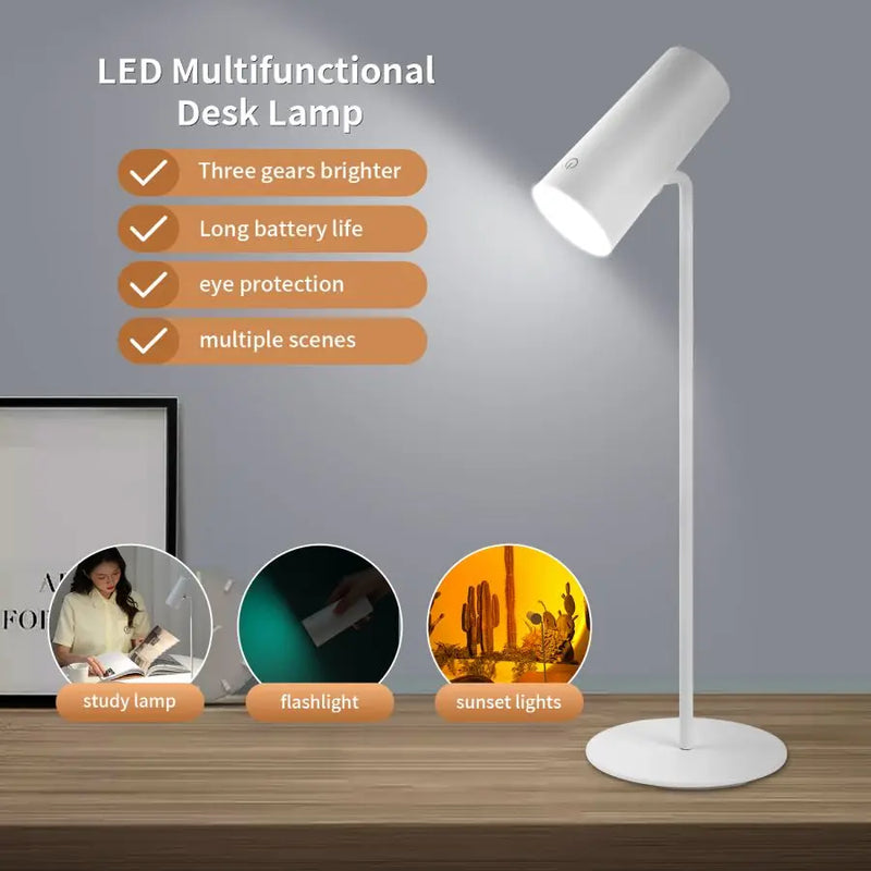 Afralia™ Sunset LED Desk Lamp - USB Touch Dimming Reading Light