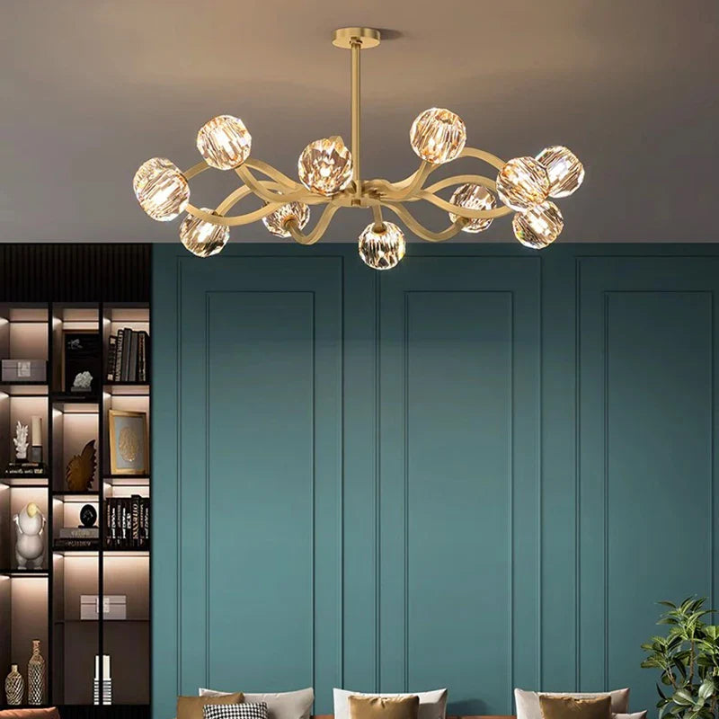 Afralia™ Nordic Crystal Luxury Chandelier Pendant Light for Kitchen Island & Living Room