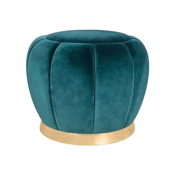 Afralia™ Nordic Luxury Bedroom Makeup Stool Ottoman, Solid Wood Vanity Chair Elegant Living Room Furniture
