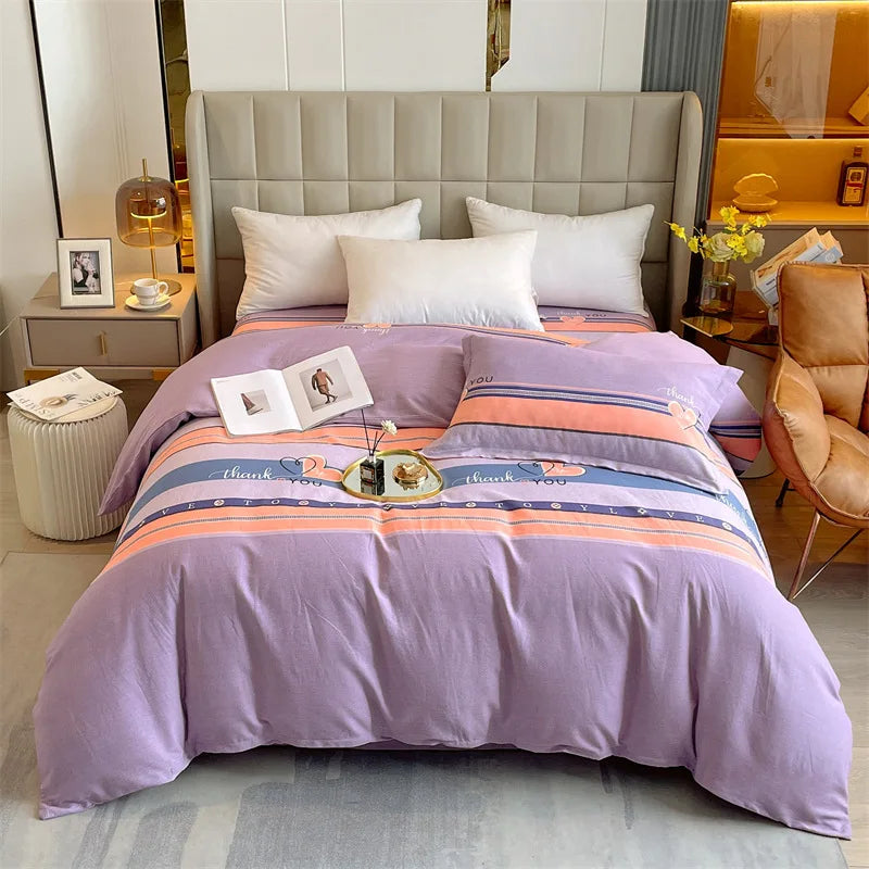 Afralia™ Nordic Cotton Single Duvet Cover: Autumn Winter Ultra Soft Brushed Quilt Cover