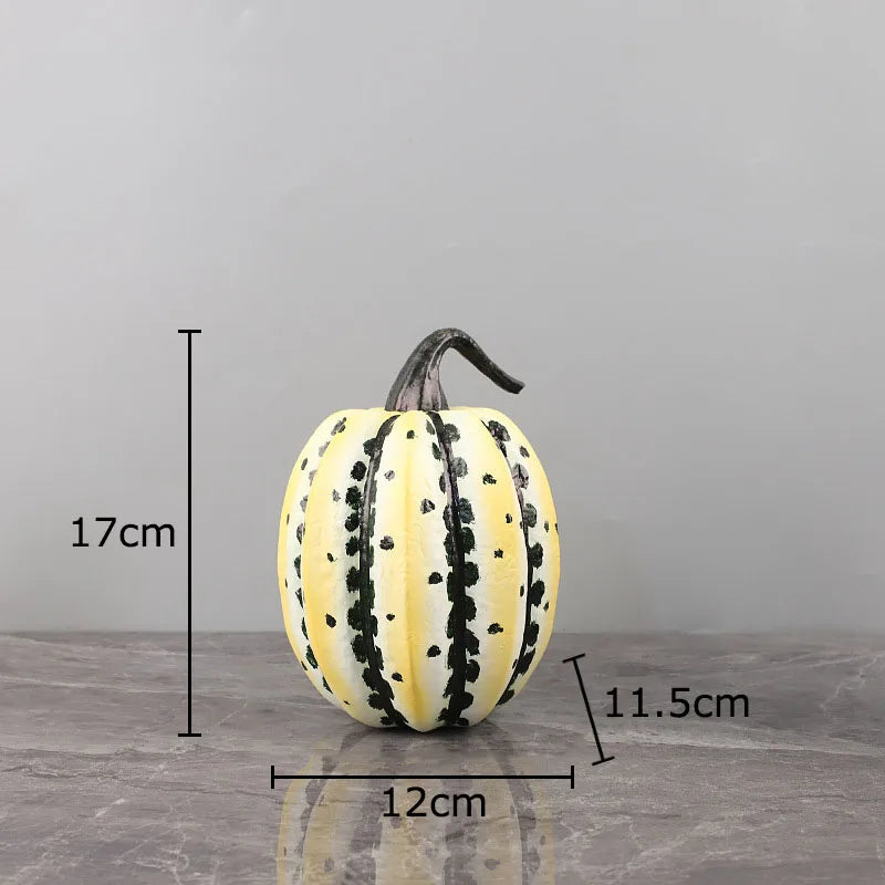 Black Speckled Pumpkin Sculpture for Desk Decor - Afralia™ Aesthetic Room Ornament
