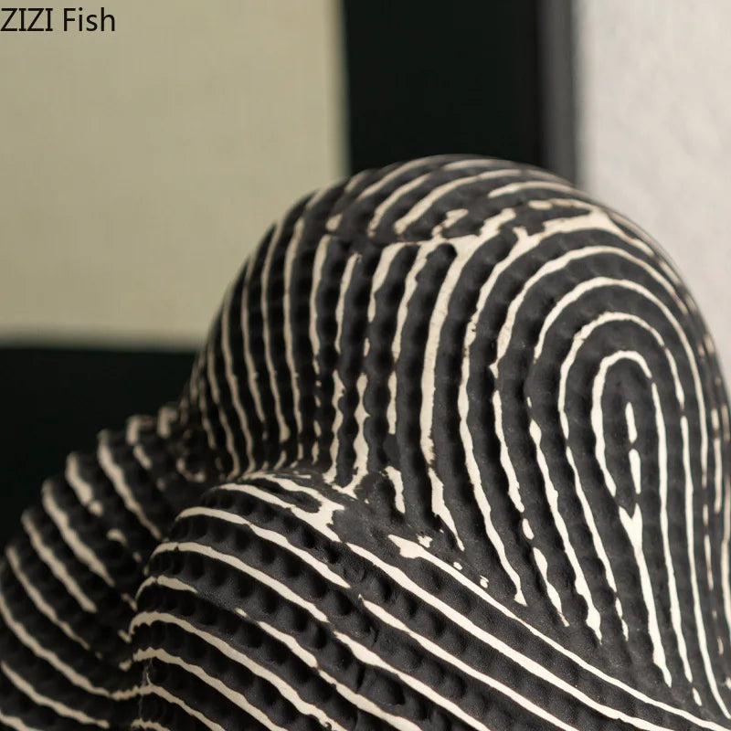 Afralia™ Abstract Ceramic Rockery Sculpture Ornament for Aesthetic Desk Decoration