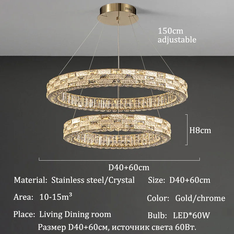 Afralia™ Crystal Pendant Chandelier - Postmodern Nordic Luxury Lighting Fixtures