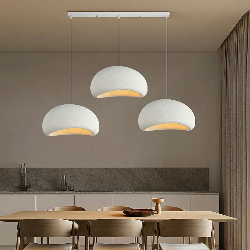 Afralia™ Handmade Wabi Sabi Chandelier Modern LED Pendant Lamp for Nordic Restaurant Island