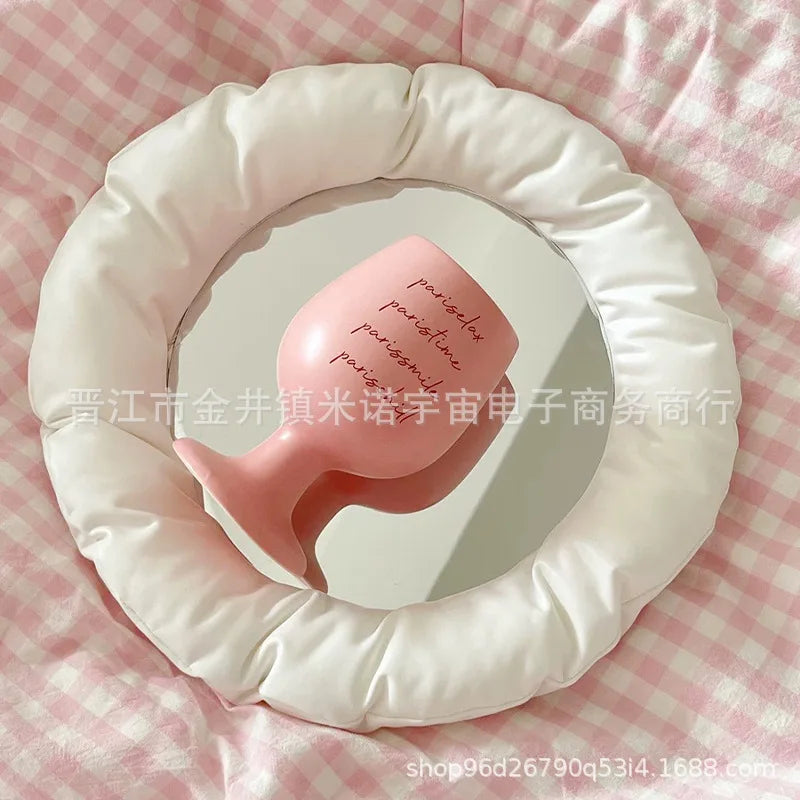 Afralia™ Metal Style Pillow Mirror with LED Light for Stylish Home Decor