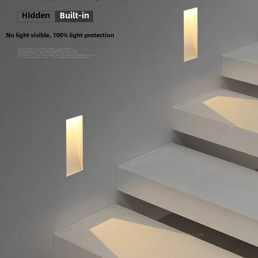 Afralia™ Minimalist LED Wall Light for Step Stairway - Corner Footlight