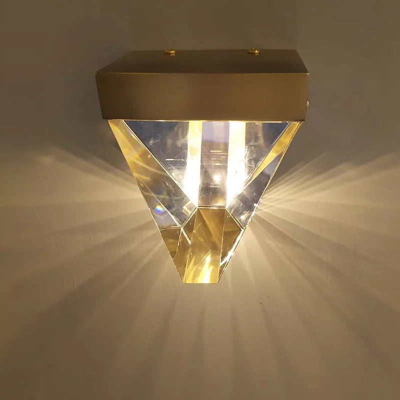 Afralia™ Crystal LED Wall Sconce: Elegant Chrome/Gold Bedside Lamp for Home/Hotel Interiors