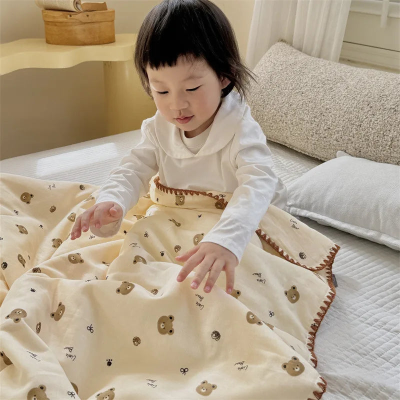 Afralia™ Kids Cartoon Printed Cooling Summer Blanket - Soft Lightweight Comforter