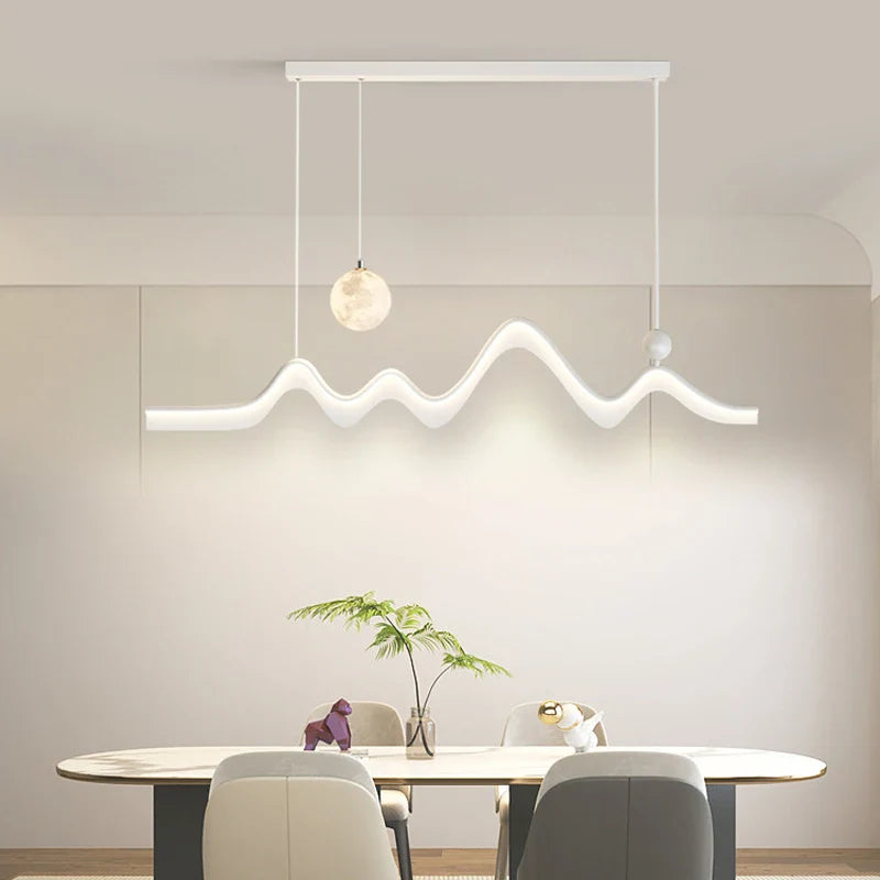 Afralia™ LED Chandelier: Modern Minimalist Pendant Light for Dining Room, Kitchen, Home Lighting