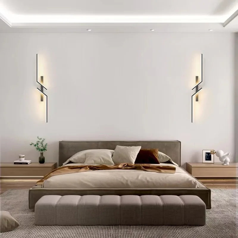 Afralia™ Minimalist Grid Wall Lamp for Bedroom Living Room Sofa Background Lighting