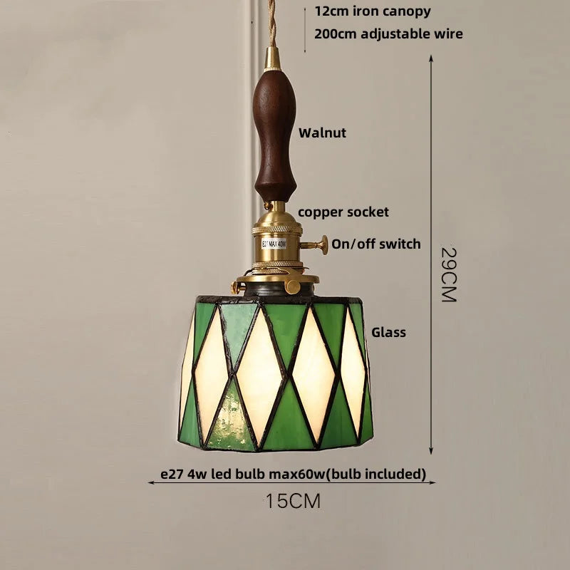 Afralia™ Blue Glass LED Pendant Light Fixture - Nordic Modern Hang Lamp