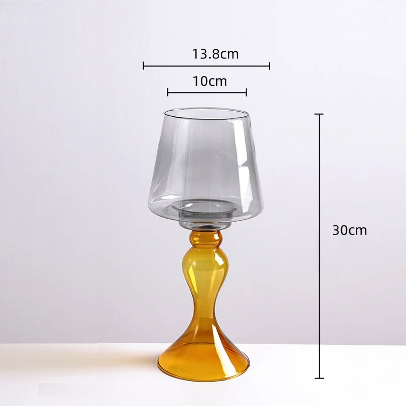 Afralia™ Geometric Glass Vase Candle Holder Flowerpot Terrarium Home Decor Accessories