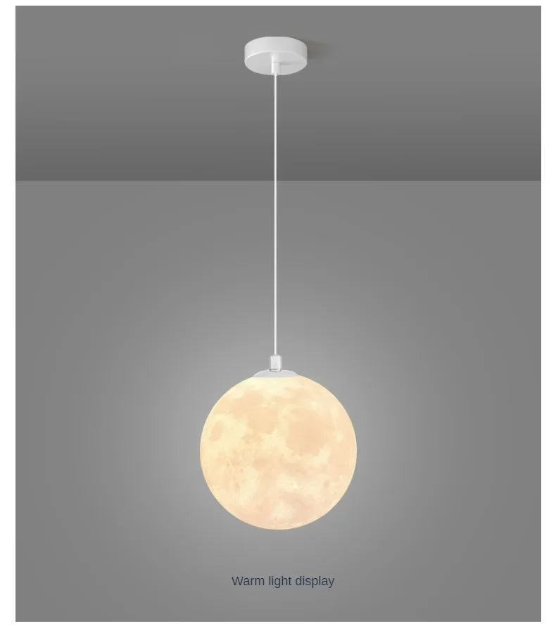 Afralia™ LED Moon Planet Ceiling Chandelier for Home Decor