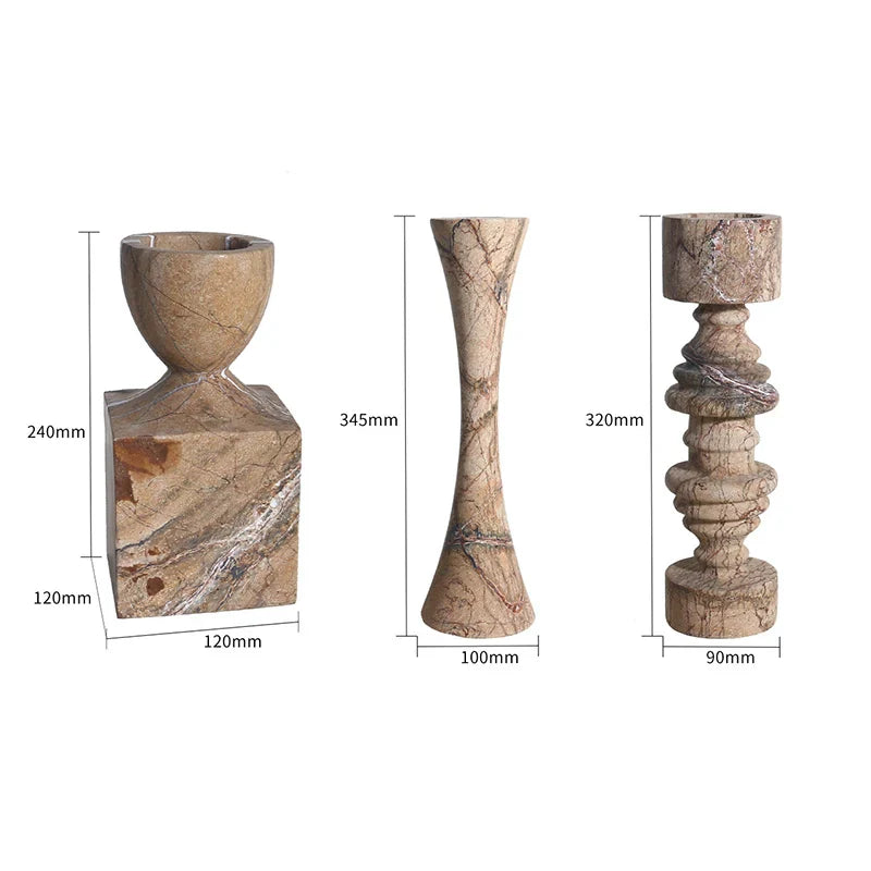 Afralia™ Marble Candle Holder: Elegant Vintage Candlesticks for Wedding & Christmas Decor