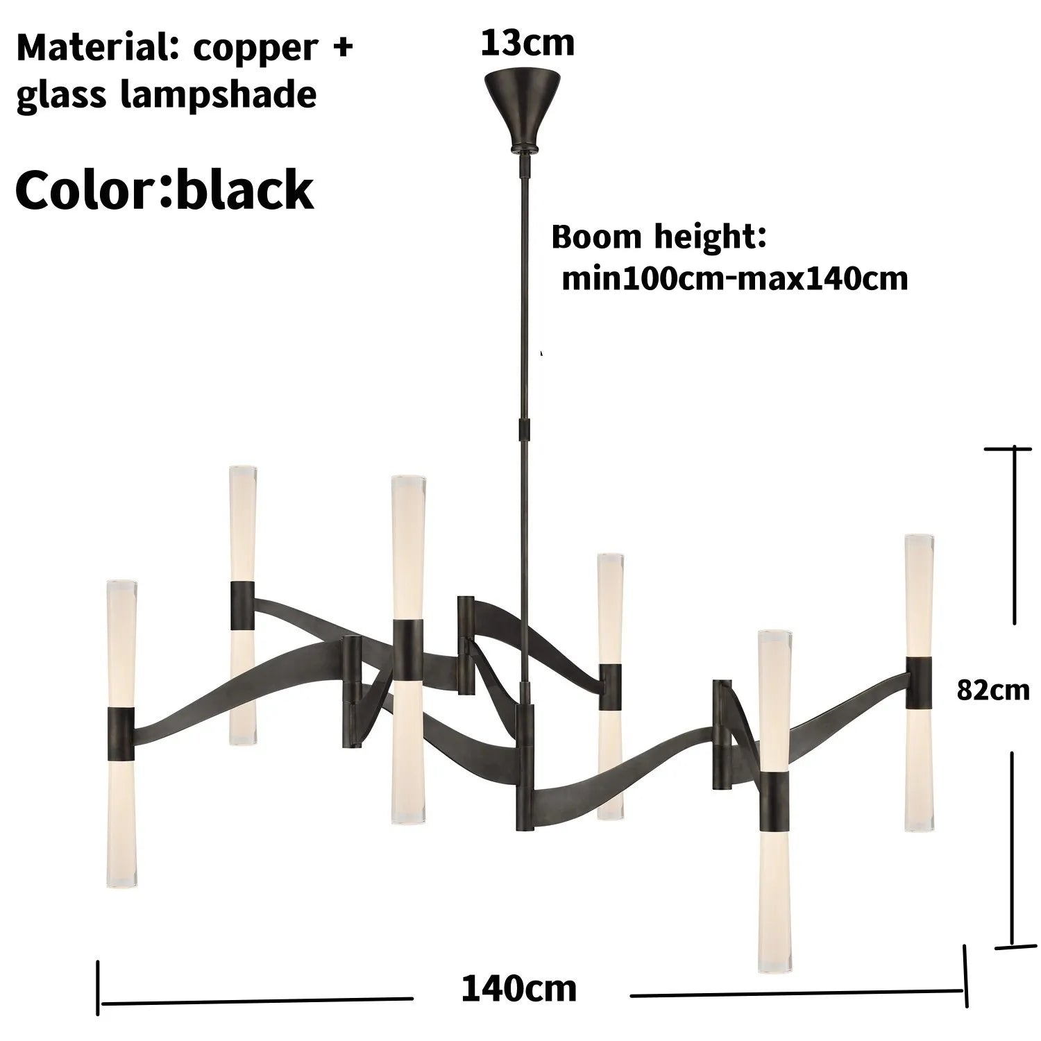 Afralia™ LED Brass Glass Chandelier | Modern Luxury Dining Room Ceiling Light