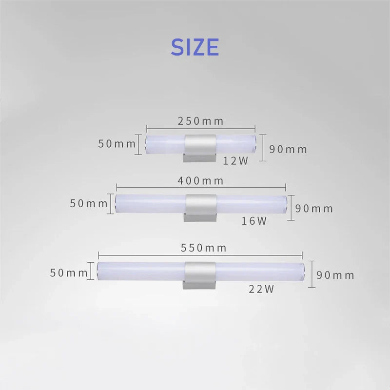 Afralia™ LED Wall Light Mirror Lights Indoor Decor for Bathroom Kitchen Dressing Room