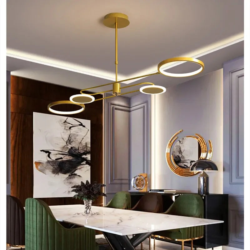 Afralia™ LED Chandelier Lights: Modern Lighting Fixtures for Living Room, Bedroom, Kitchen & Home Decor