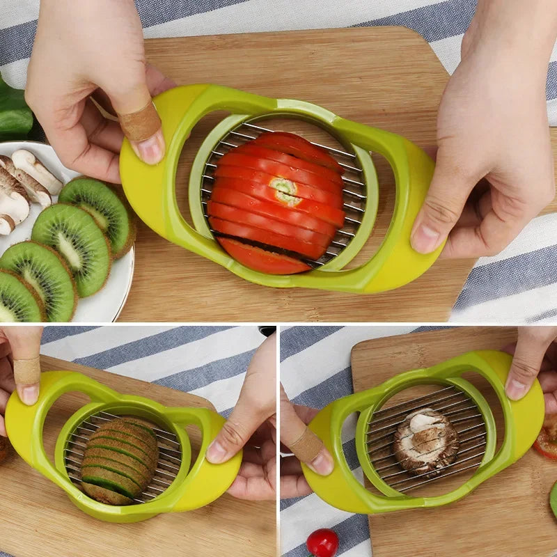 Afralia™ Stainless Steel Vegetable Cutter Slicer Multifunctional Kitchen Gadget Holder