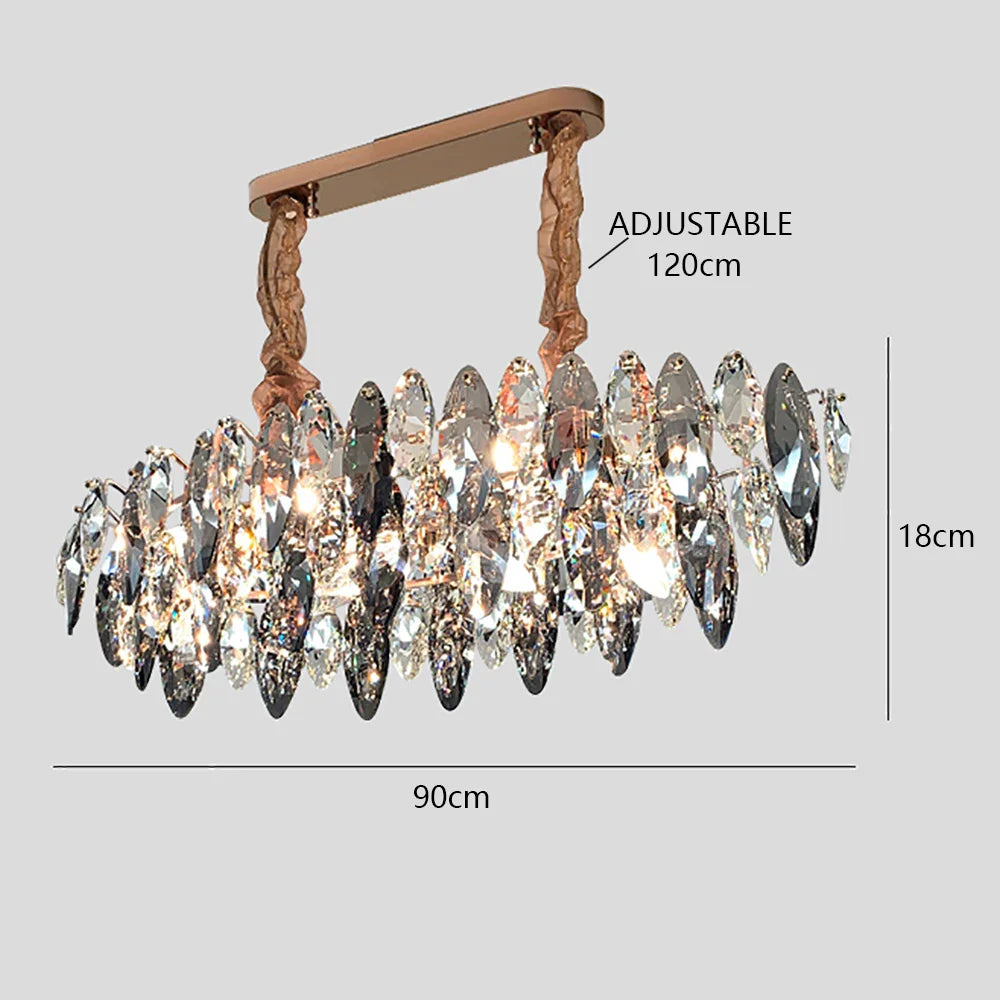Afralia™ Crystal Dimmable LED Pendant Lights: Modern Indoor Artistic Hanging Lamps