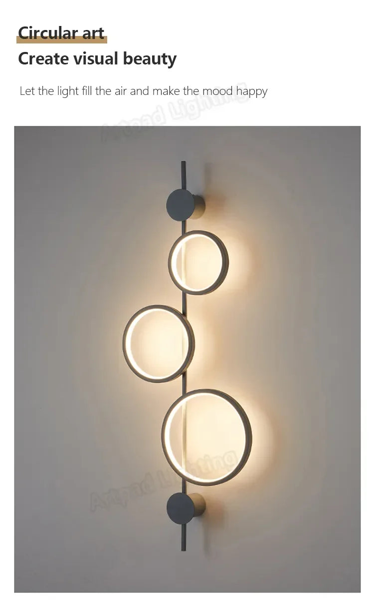 Afralia™ Minimalist Nordic Black LED Wall Sconce for Bedroom & Living Room