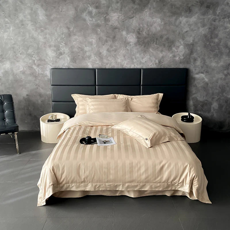 Afralia™ Satin Jacquard Bedding Set, Luxury Purple Flowers, Duvet Cover, Bed Sheet