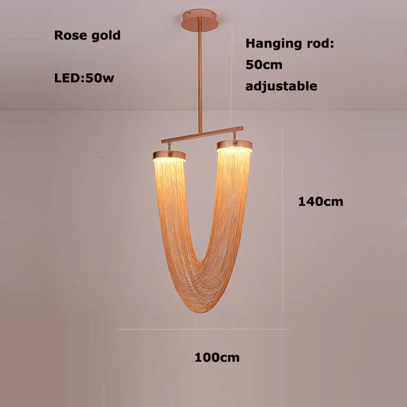 Afralia™ LED Aluminum Ceiling Chandelier Lighting Hanging Lamps for Foyer