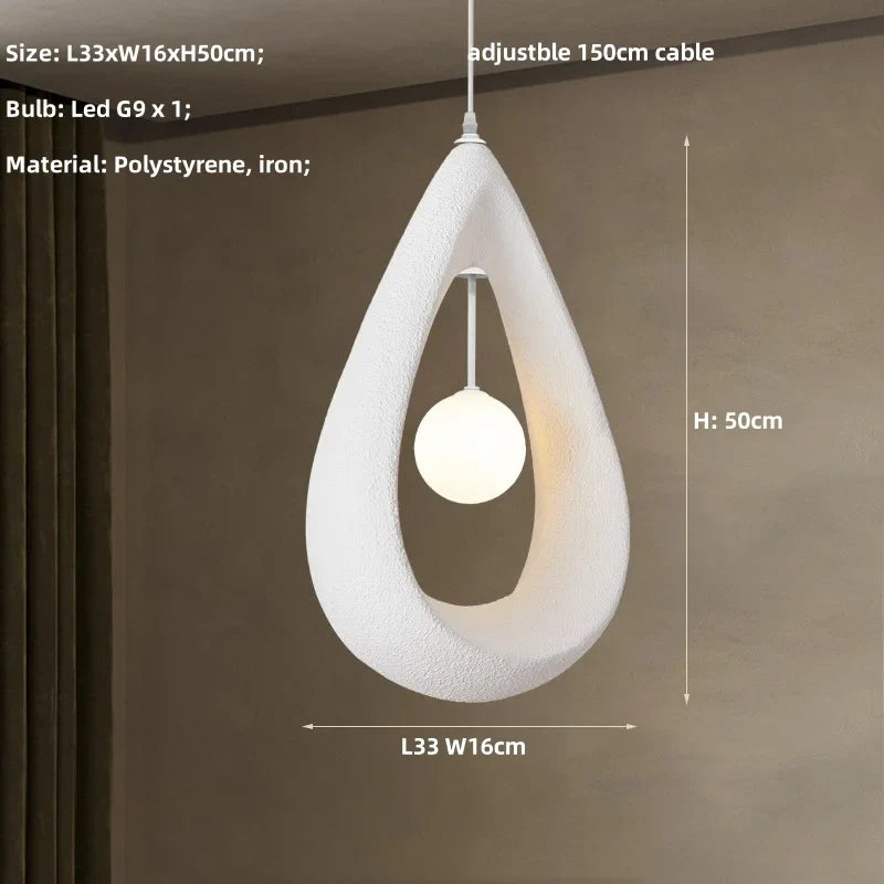 Afralia™ Wabi Sabi Chandelier | Nordic Dining Pendant Lights LED | Home Decor Hanging Lamp