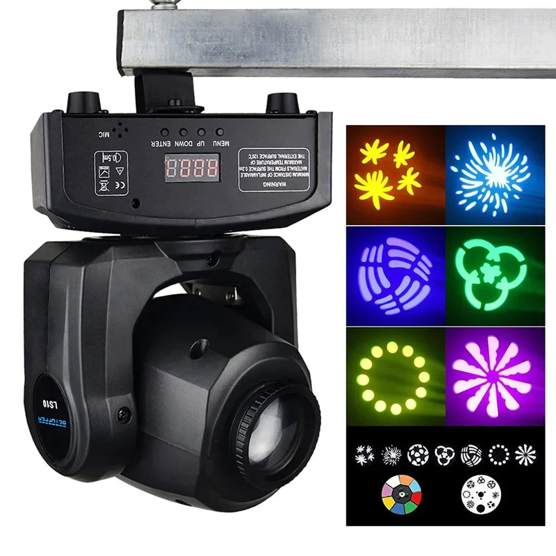 Afralia™ Big Dipper 10W Spot Light with Pattern Effects and DMX512 Control