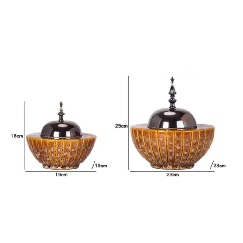 Afralia™ Ceramic General's Jar Porcelain Vase Home Decor Accessory