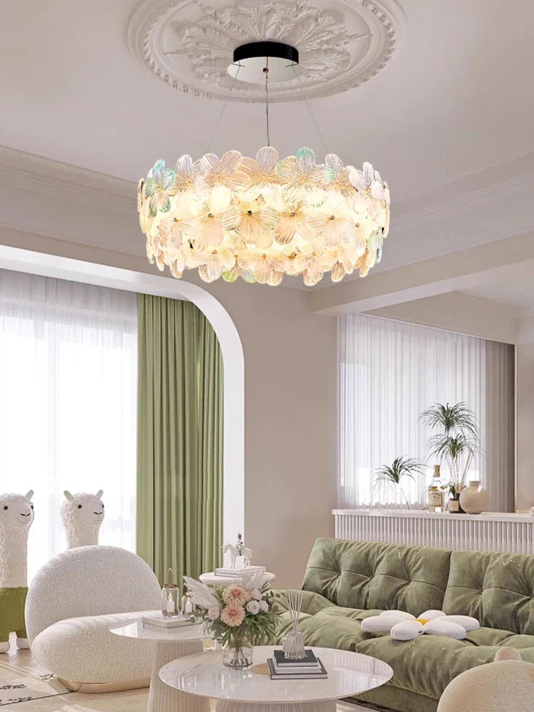 Afralia™ Crystal Chandelier Ceiling Light for Living Room Bedroom Restaurant Hotel and Villa