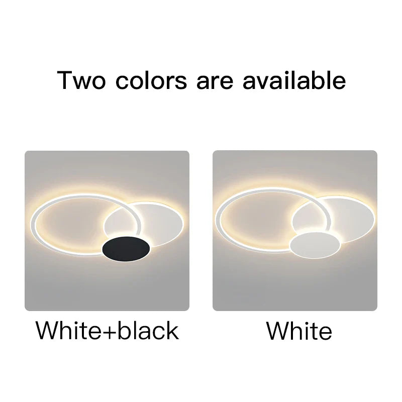 Afralia™ Modern White Ring Ceiling Chandelier for Living Room Hall Bedroom Kitchen Smart Lighting