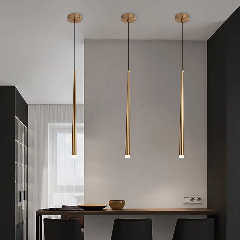 Afralia™ Cone Tube Pendant Lights for Kitchen Dining Room Ceiling Lighting Fixtures