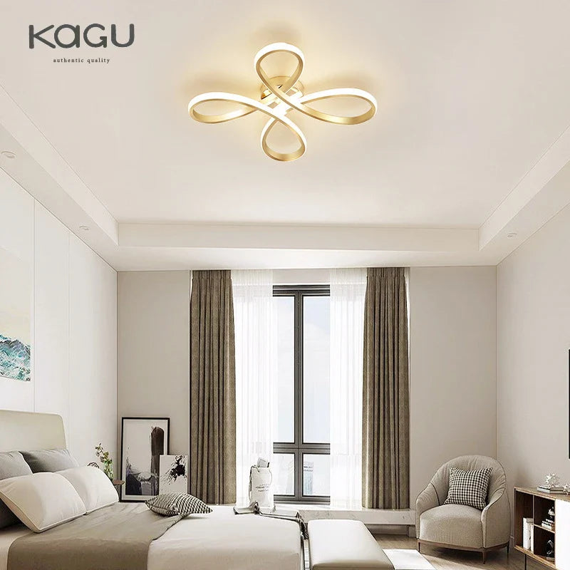 Afralia™ Flower Ceiling Light: Nordic Romantic LED Bedroom, Living Room, Restaurant, Study Light