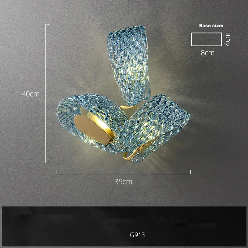 Afralia™ Blue Queen Crystal Glass Ceiling Chandelier for Bedroom