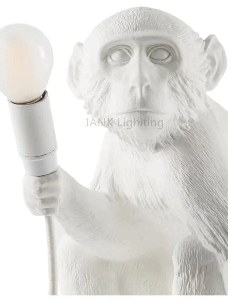 Afralia™ 3 Monkeys Pendant Chandelier - Black White Resin - High-end Indoor LED Decor