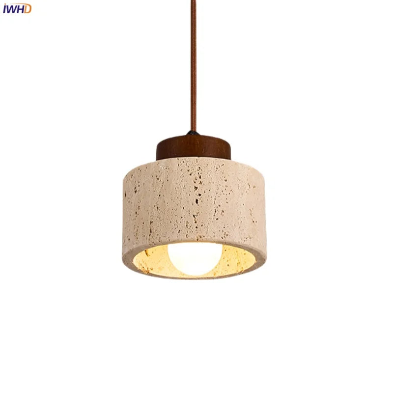 Afralia™ Japanese Vintage LED Pendant Light for Dining Living Room Decor