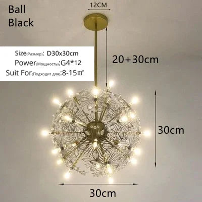 Afralia™ Crystal Bionic Petals Chandelier for Living Dining Bedroom Hall Hotel Decor