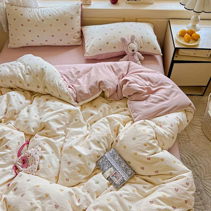 Afralia™ Soft Floral Duvet Cover - Queen King Size Bedding