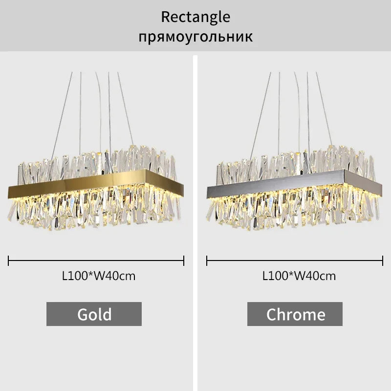 Afralia™ Crystal Chandelier: Modern LED Chrome Gold Lighting for Living Room Bedroom Kitchen